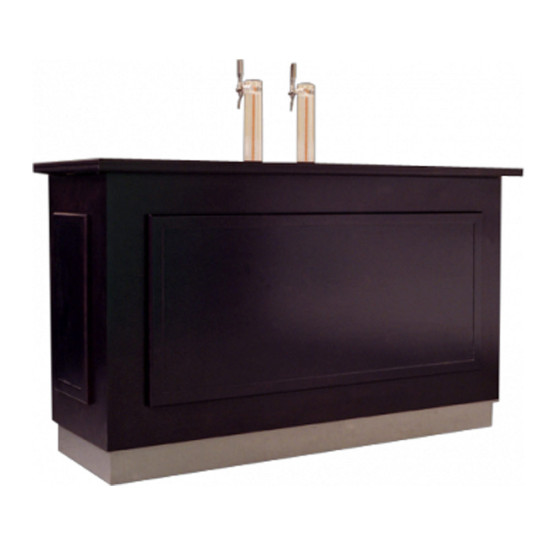 MANHATTAN COMPTOIR A BIERE 2 COLONNES BOIS WENGE