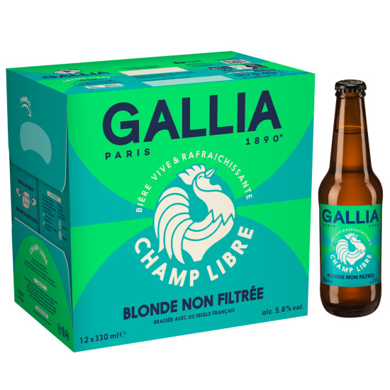 GALLIA BLONDE PREMIUM 12x BOUTEILLES DE 33CL