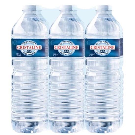 EAU CRISTALINE 6x BOUTEILLES DE 1,5L