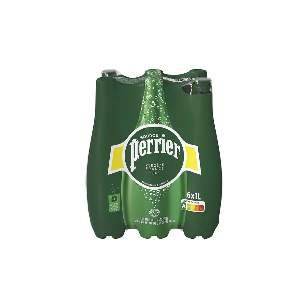 EAU PERRIER CLASSIQUE 6x BOUTEILLES DE 1L