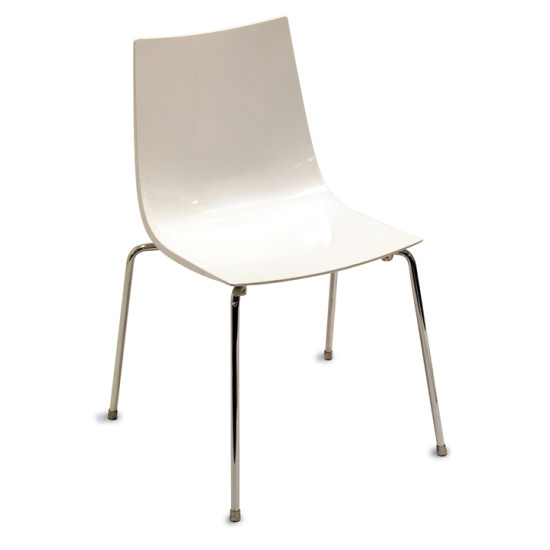 CANDIE CHAISE CHROME/CRISTAL BLANC CASSE