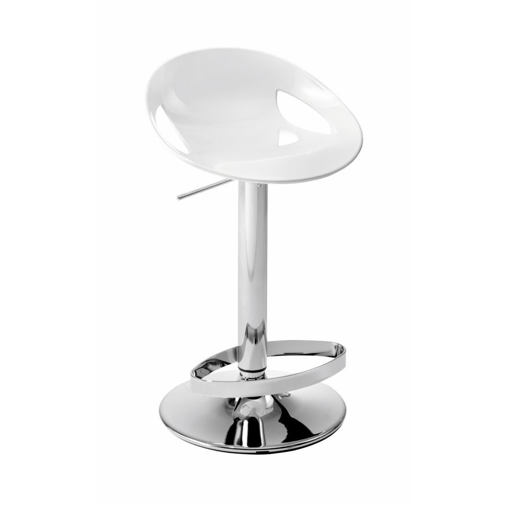 MOEMA TABOURET DE BAR PLASTIQUE/CHROME