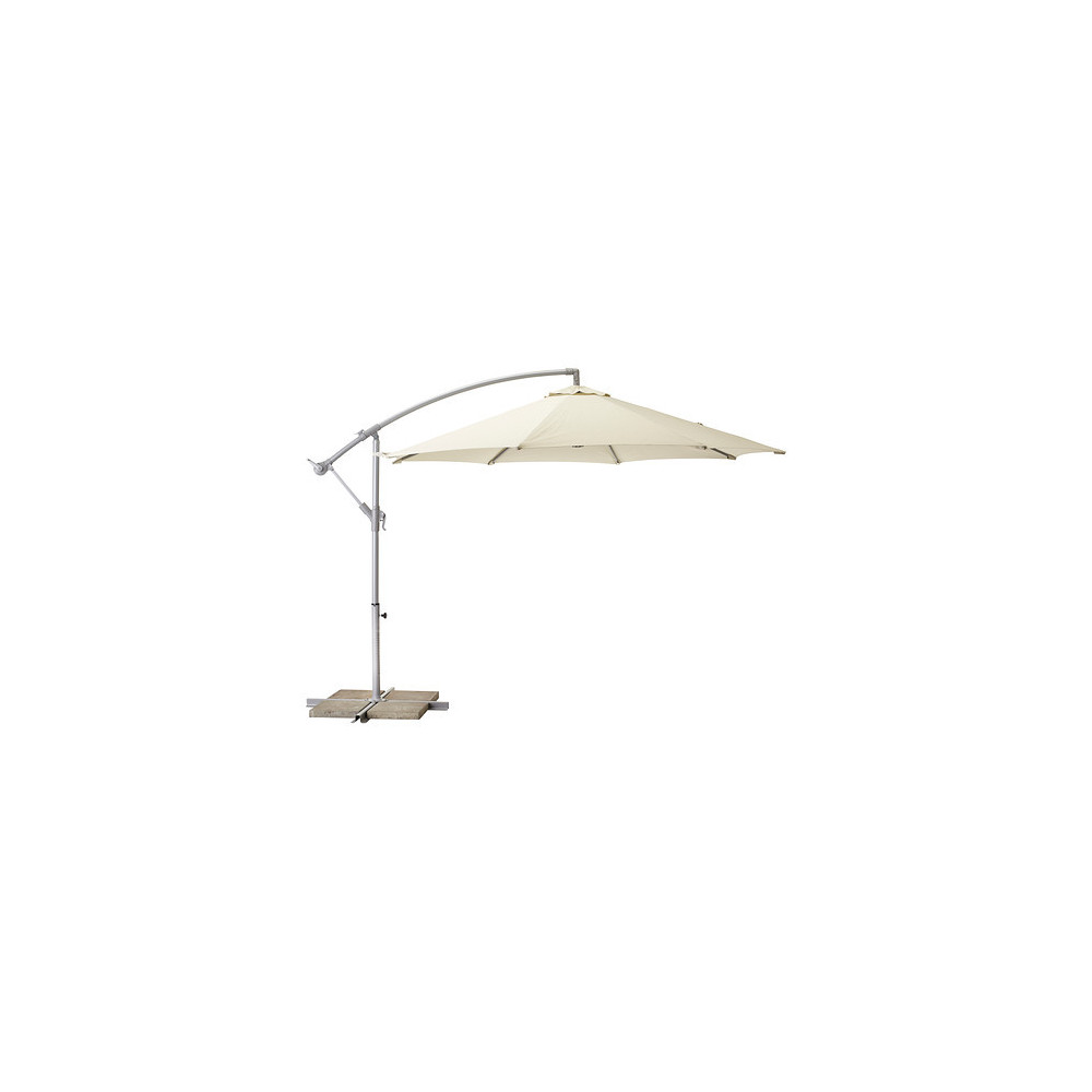 PARASOL DEPORTE DIAMETRE 300 BOIS / CREME