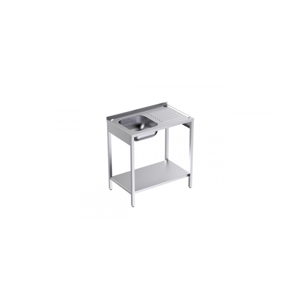 EVIER PLONGE INOX SUR BATI A RACCORDER