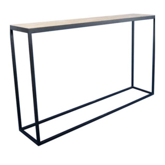 TABLE HAUTE DINNER SLIM 180x40 TABLE HAUTE H112 NOIRE ET BOIS