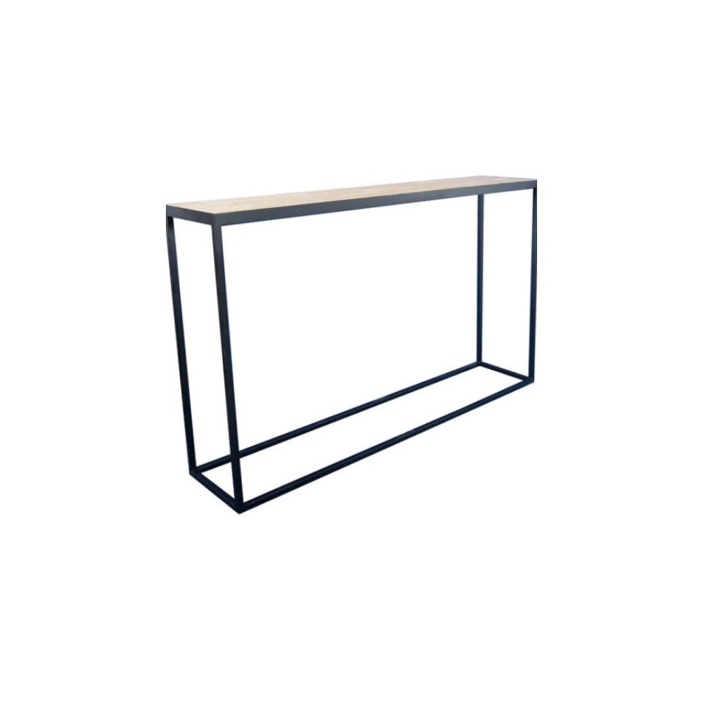 TABLE HAUTE DINNER SLIM 180x40 TABLE HAUTE H112 NOIRE ET BOIS