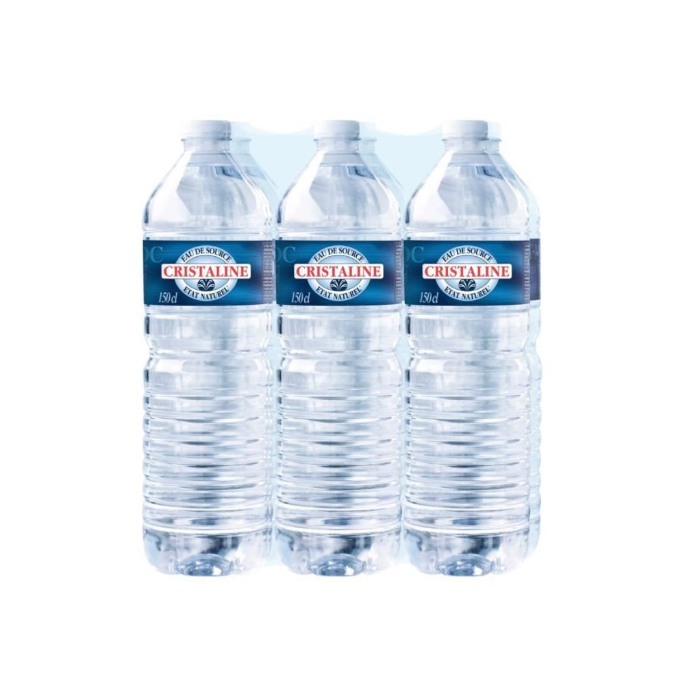 EAU CRISTALINE 6x BOUTEILLES DE 1,5L