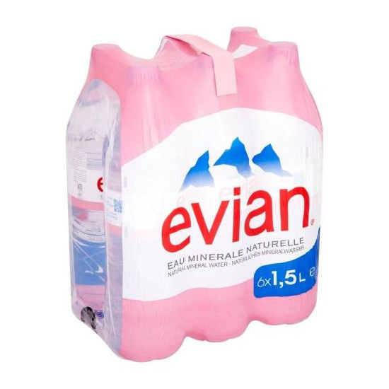 EAUX BOISSONS EVIAN 6 BOUTEILLES DE 1,5L