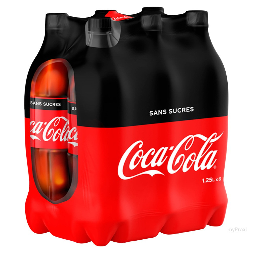 SODAS COCA COLA SANS SUCRES 6x BOUTEILLES DE 1,5L