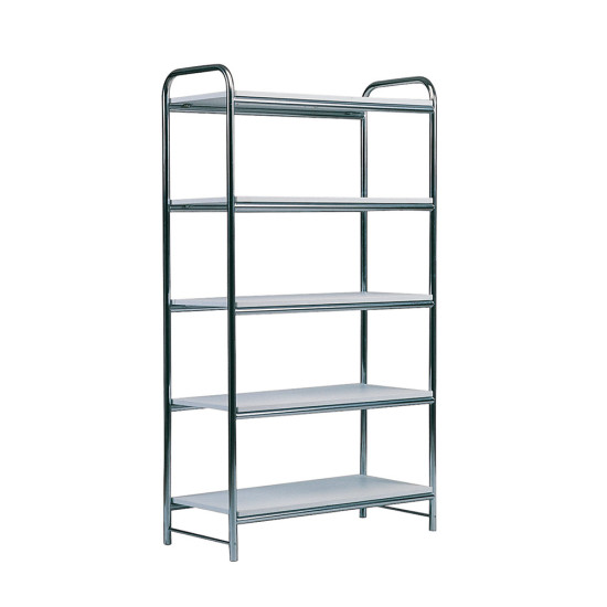 VOLVERA ETAGERE CHROME / BOIS BLANC