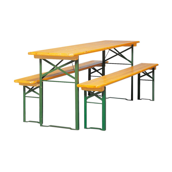 TAVERNE TABLE RECTANGULAIRE METAL / BOIS BRUT