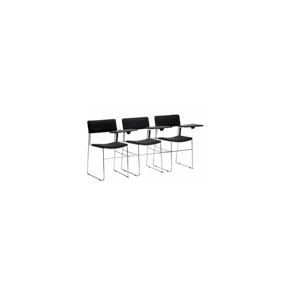ASTI COLLEGE CHAISE CHROME / TISSU ANTHRACITE AVEC TABLETTE