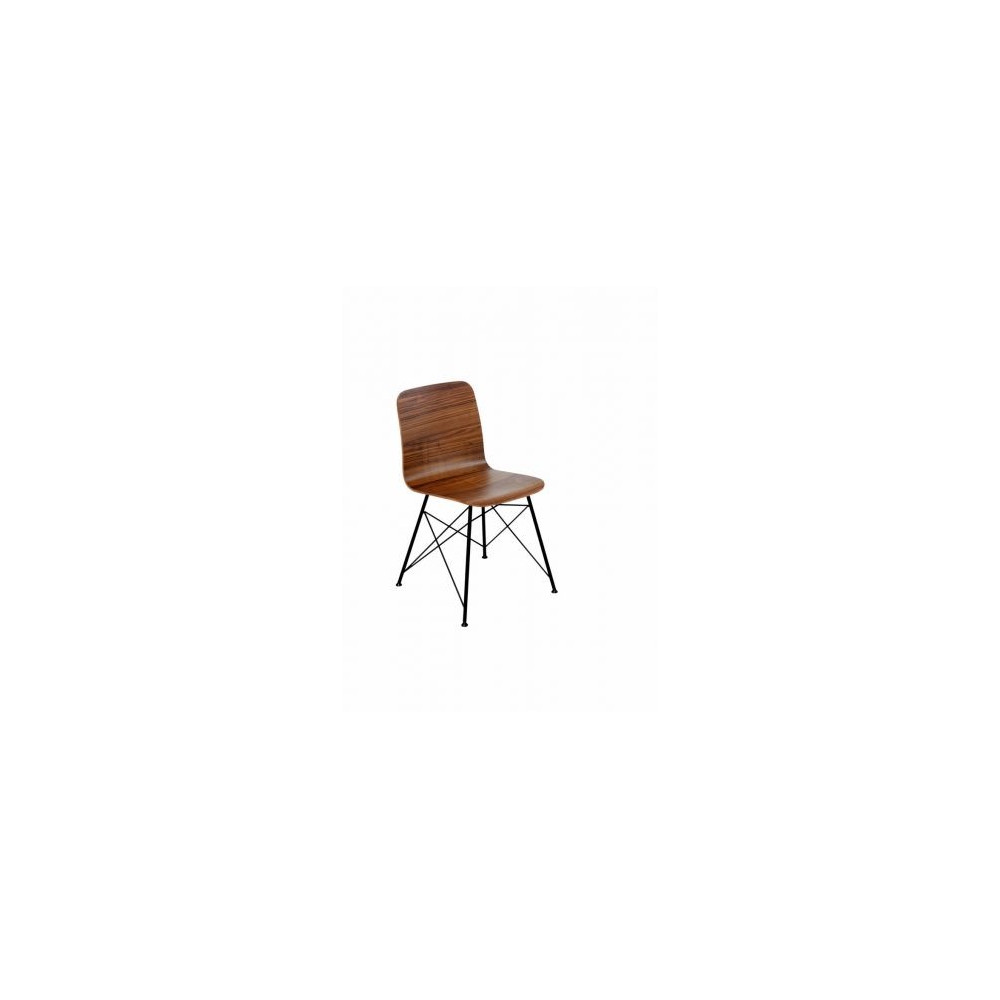 BEBO CHAISE METAL / BOIS BRUN