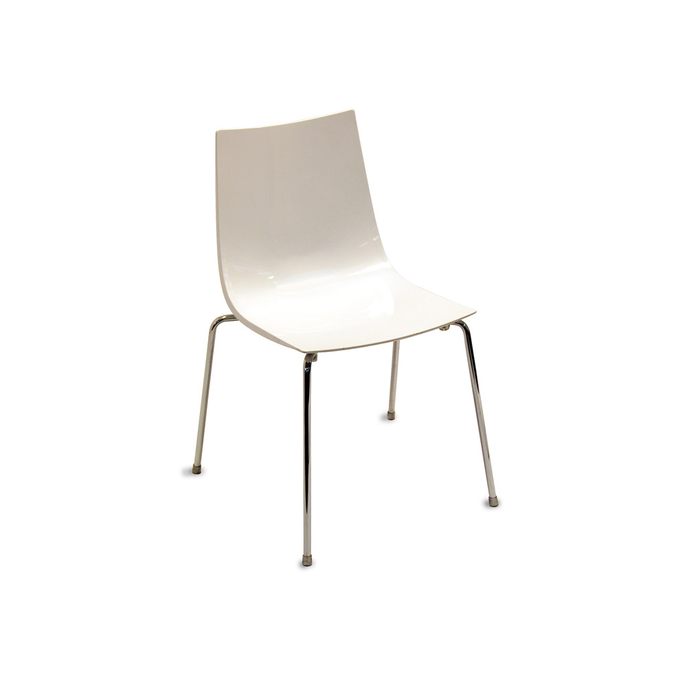 CANDIE CHAISE CHROME/CRISTAL BLANC CASSE