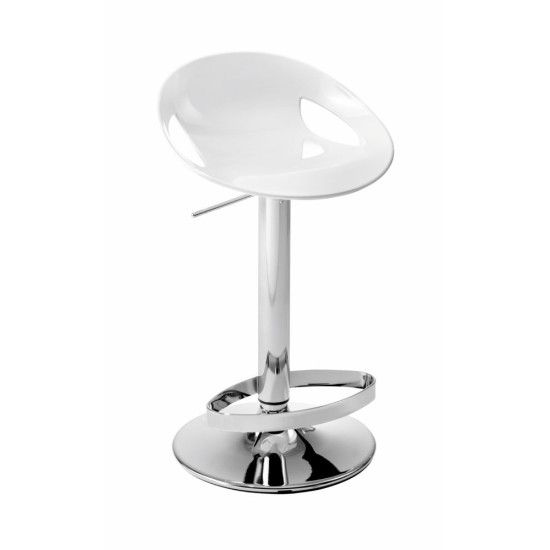 MOEMA TABOURET DE BAR PLASTIQUE/CHROME